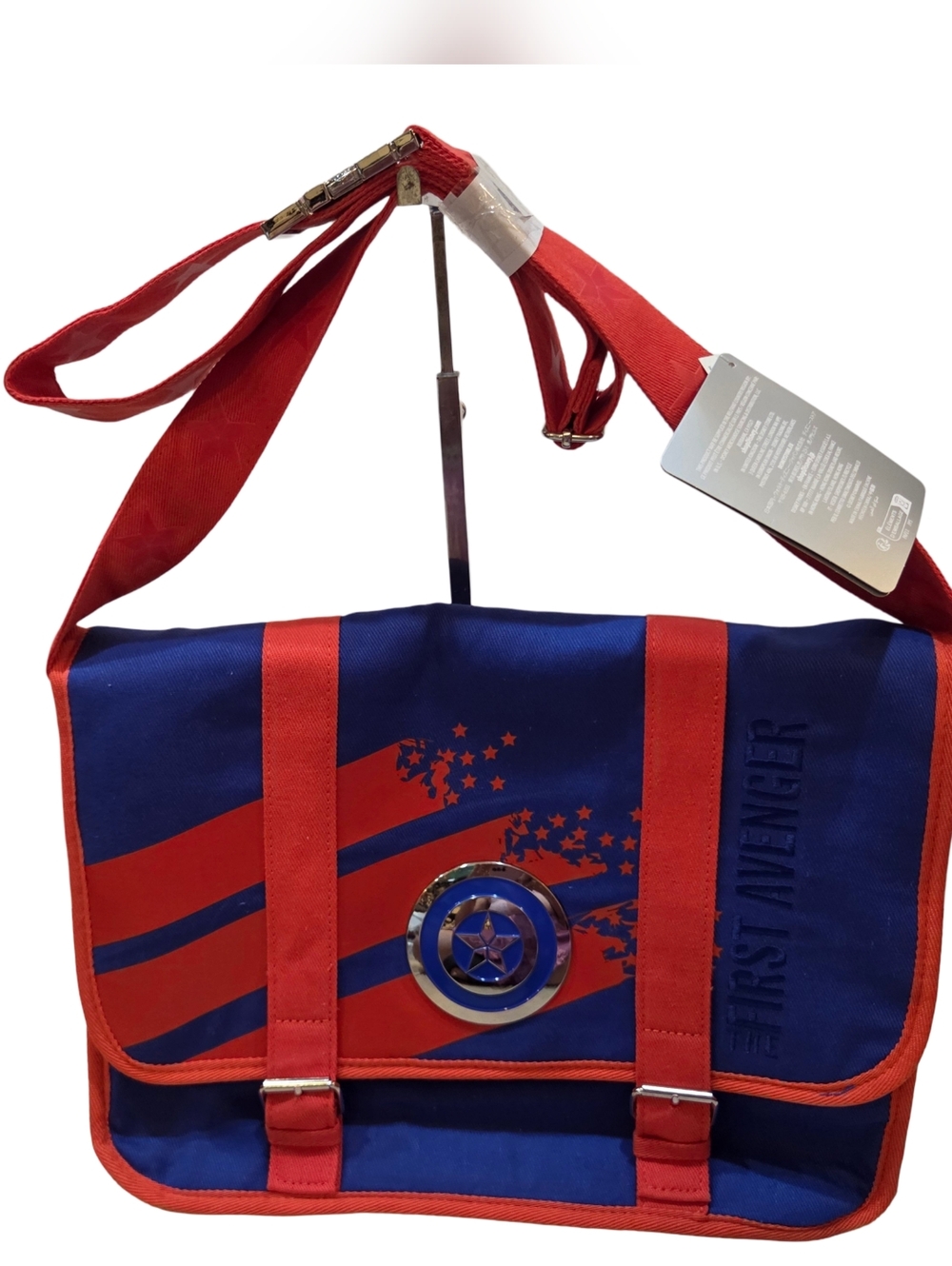 Disney Parks Marvel CAPTAIN AMERICA Avenger Messenger Bag w Shoulder Strap NEW